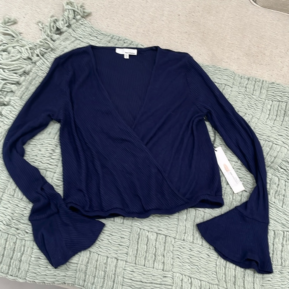 June & Hudson long sleeve top in navy size S.
